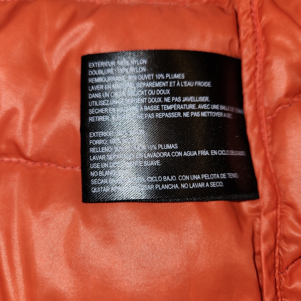 Bernardo Goose Down Puffer Vest Size M Charcoal Grey Orange Inner Lightweight - Picture 9 of 11